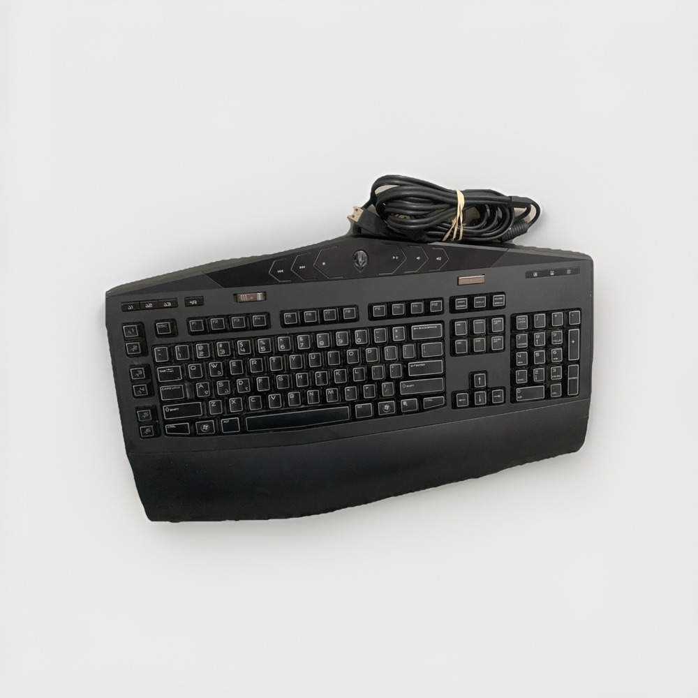 Dell Alienware KG900 TactX Gaming Illuminated Keyboard Y-U0008-O Wired Tested VG